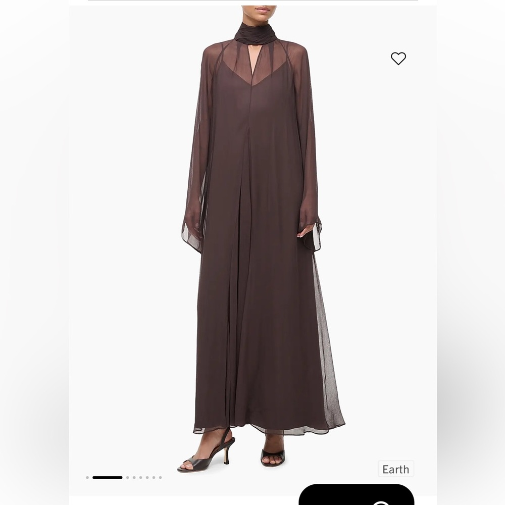 STAUD Esther Chiffon Maxi Dress